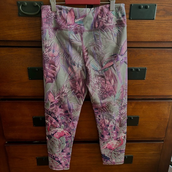 Evolution and Creation Tropical Floral Paradise Print Leggings Size Small - Picture 7 of 8